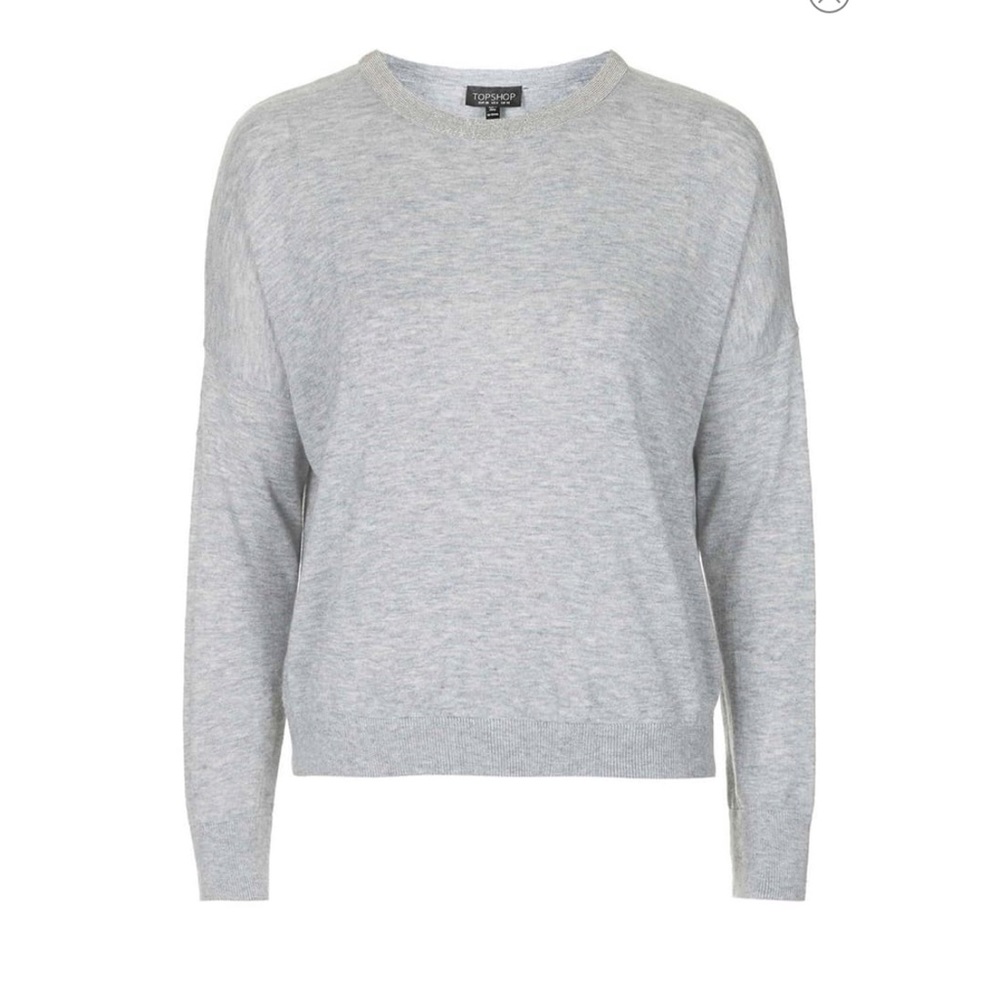 Topshop Beaded Neckline Sweater
